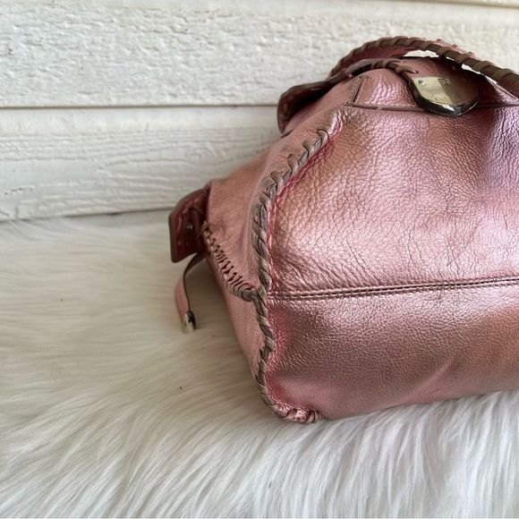 MICHAEL KORS Metallic Pink Western Gma Bedford Mercer Fulton Tote Handbag - Picture 6 of 10